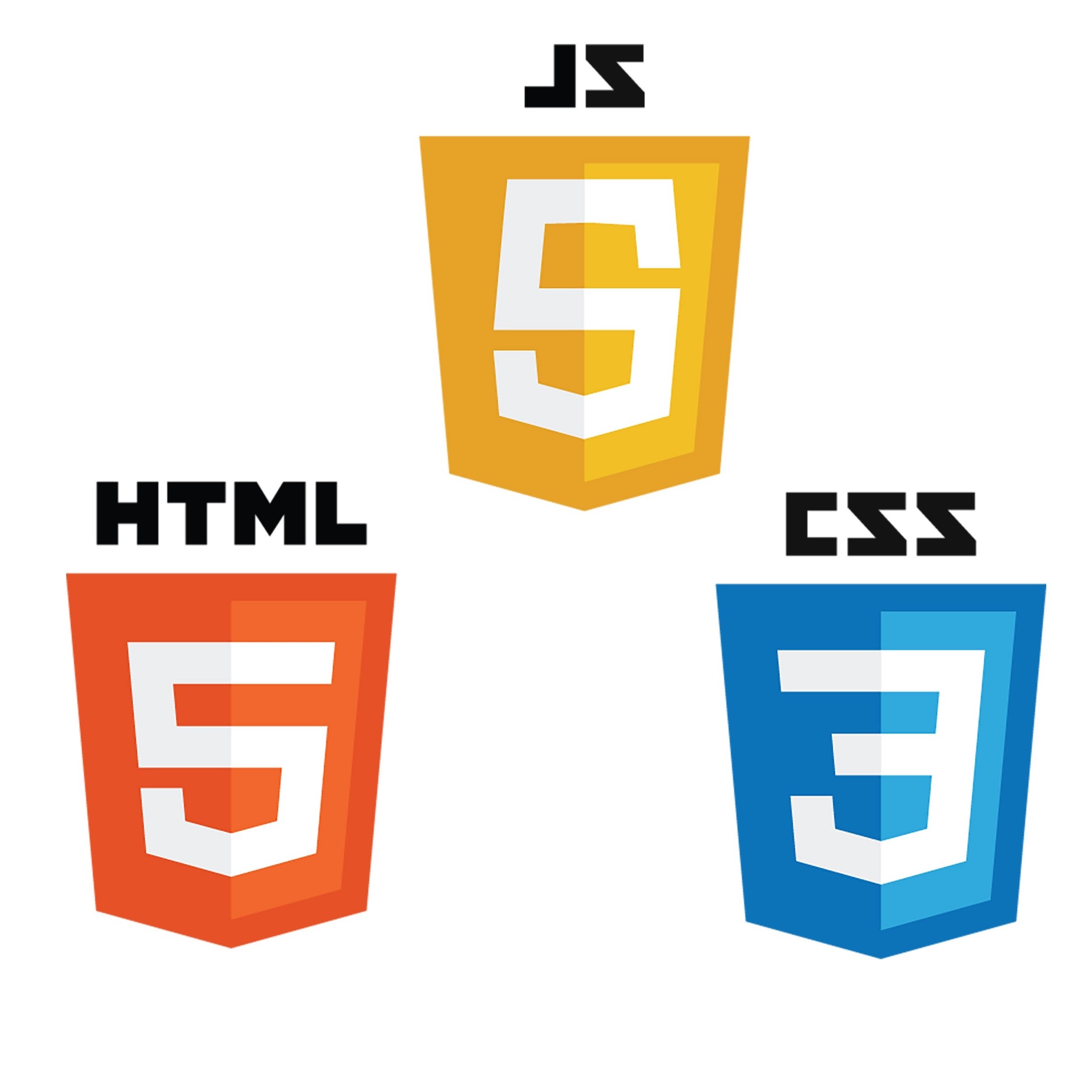 HTML , CSS and JS logos